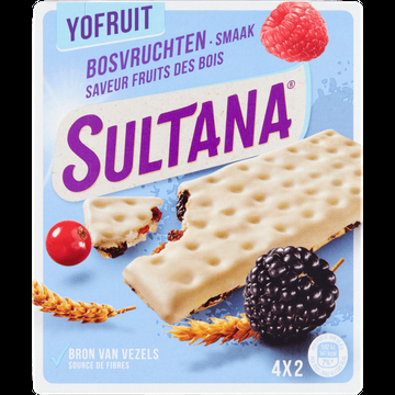 Sultana Yofruit Bosvruchten Smaak 4 x 2 Stuks 143 g bij Jumbo