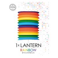 Globos Papieren lantaarn regenboog, 16cm