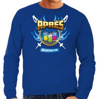 Apres ski sweater voor heren - apres ski instructor - blauw - winter trui