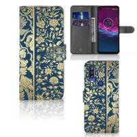 Motorola One Action Hoesje Beige Flowers