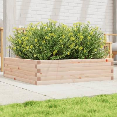 VidaXL Plantenbak 90x90x23 cm massief grenenhout