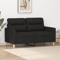 Tweezitsbank 120 cm stof zwart