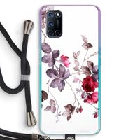 Mooie bloemen: Oppo A92 Transparant Hoesje met koord
