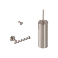 Toiletaccessoire Set MAY 3-in-1 Geborsteld Nickel PVD Toiletaccessoire Set MAY 3-in-1 Geborsteld Nickel PVD