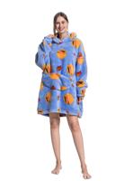 Snuggie fleece met hoodie – friet & burgers - thumbnail
