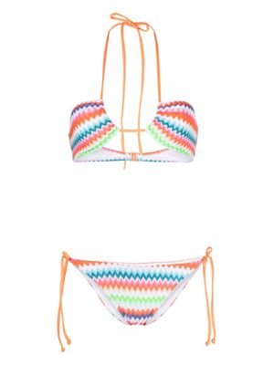 MC2 Saint Barth bikini à imprimé zig-zag - Orange