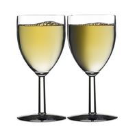 2x Witte wijn glazen van kunststof 200 ml - thumbnail
