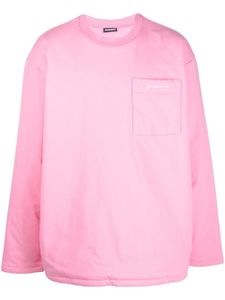 Jacquemus sweat matelassé Bricciola à manches longues - Rose