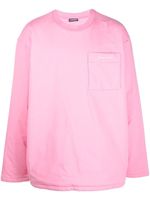 Jacquemus sweat matelassé Bricciola à manches longues - Rose - thumbnail