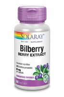 Solaray Bilberry blauwe bosbes 60mg (60 vega caps)