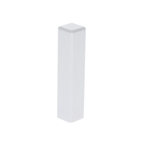 Hoek/eindstuk t.b.v. MDF plint 90x18 wit RAL9016 Hoek/eindstuk t.b.v. MDF plint 90x18 wit RAL9016