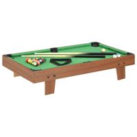 VidaXL Minipooltafel 3 feet 92x52x19 cm bruin en groen