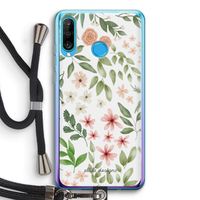Botanical sweet flower heaven: Huawei P30 Lite Transparant Hoesje met koord