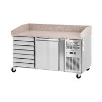 Koeltafel op wielen - 165 l - 1 vak - 7 laden - 151 x 80 cm - Klasse B - RVS - Royal Catering