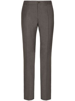 Dolce & Gabbana pantalon de costume à plis marqués - Gris