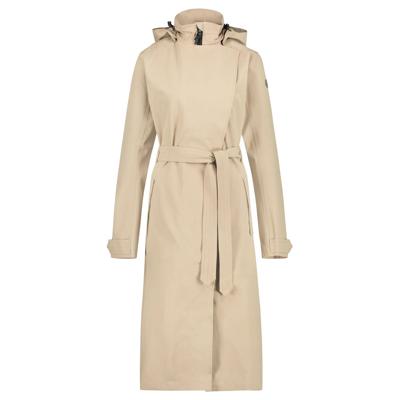 AGU Trench Coat Long Regenjas Urban Outdoor Dames - Cement - L - Waterdicht