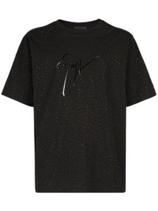 Giuseppe Zanotti t-shirt en coton à logo imprimé - Noir