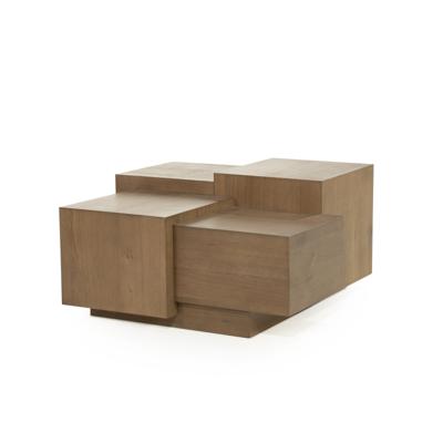 Eleonora Salontafel 'Quinten' Eiken, 80 x 80cm, kleur Bruin