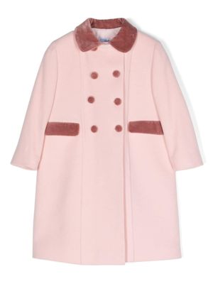 Siola manteau à bordure en velours - Rose