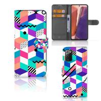 Samsung Galaxy Note 20 | Book Case | Blokken Kleurrijk Samsung Galaxy Note 20 | Book Case | Blokken Kleurrijk