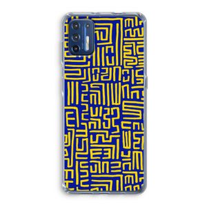 Majorelle Blue Print: Motorola Moto G9 Plus Transparant Hoesje