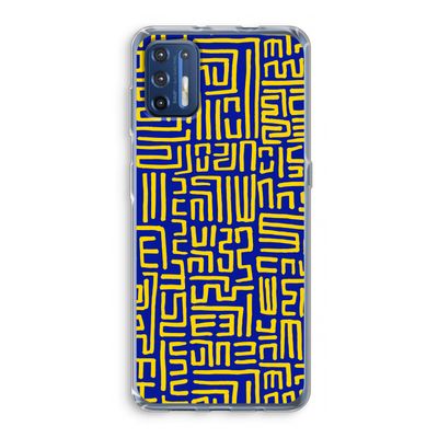 Majorelle Blue Print: Motorola Moto G9 Plus Transparant Hoesje
