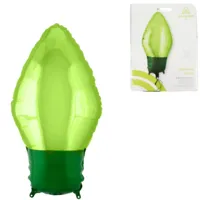 Amscan Folie ballon kerstlamp groen 55 cm | 25 stuks