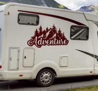 Bergavontuur caravan sticker