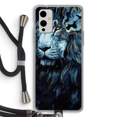 Darkness Lion: OnePlus 9 Transparant Hoesje met koord