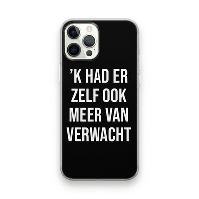 Meer verwacht - Zwart: iPhone 12 Pro Transparant Hoesje