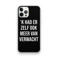 Meer verwacht - Zwart: iPhone 12 Pro Transparant Hoesje