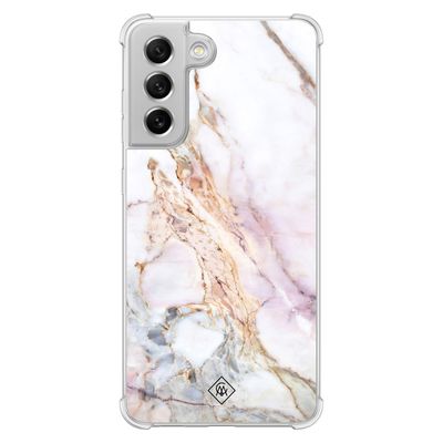 Samsung Galaxy S21 FE shockproof hoesje - Parelmoer marmer