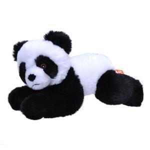 Wild Republic pluche dieren knuffel Panda beer - zwart/wit - 24 cm - Panda beertjes knuffels