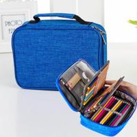 Waterdichte potlood Case 72 kleur grote capaciteit schets potlood zak briefpapier set (blauw)