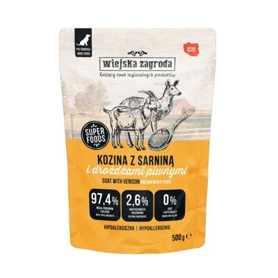 WIEJSKA ZAGRODA Goat and venison - natvoer voor honden - 500g