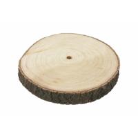 Kaarsenbord/decoratie dienblad - houten boomschijf - D45 x H3 cm - rond - tafeldecoratie schaal