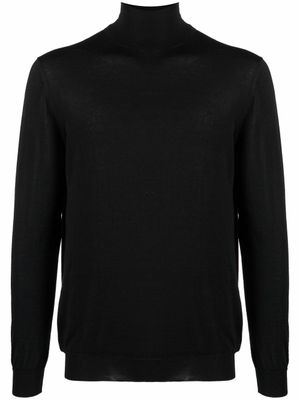 Malo pull en maille fine à col roulé - Noir