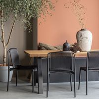 WOOOD Tuinstoel / Eetkamerstoel 'Billie' kleur Zwart