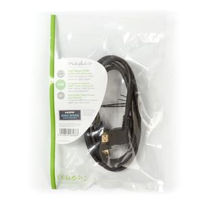 High Speed HDMI-kabel met Ethernet | HDMI-connector - HDMI-aansluiting rechts haaks | 1,5 m