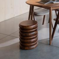 Zuiver Krukje/Bijzettafel 'Disc' Mangohout, 35cm
