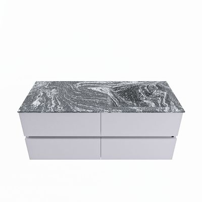 MONDIAZ VICA-DLUX 120cm badmeubel onderkast Cale 4 lades. Inbouw wastafel CLOUD rechts 1 kraangat, kleur Lava.
