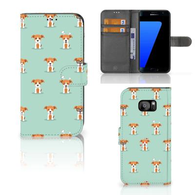 Samsung Galaxy S7 Edge | Telefoonhoesje | Met pasjeshouder | Pups
