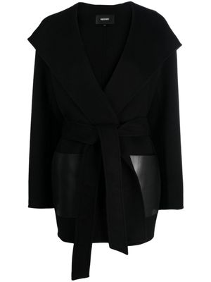 Mackage manteau en laine à capuche - Noir