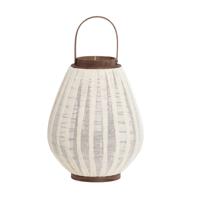 Windlicht Dazio Linnen dk bruin hout S Windlicht Dazio Linnen dk bruin hout S