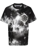 Versace Jeans Couture t-shirt à logo tie-dye - Noir