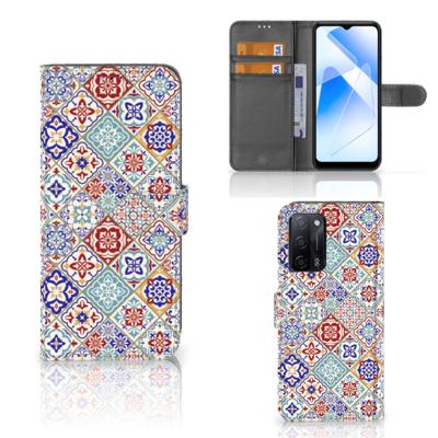 OPPO A16/A16s/A54s | Bookcase | Tiles Color | Portemonnee hoesje