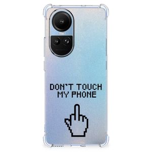 OPPO Reno10 | 10 Pro Anti Shock Case Finger Don't Touch My Phone