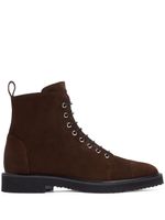 Giuseppe Zanotti bottines en daim à lacets - Marron - thumbnail