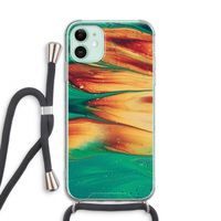 Green Inferno: iPhone 11 Transparant Hoesje met koord