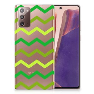 Samsung Note 20 TPU bumper Zigzag Groen